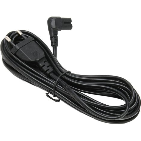 Rallonge électrique étanche et ignifugée avec prise UE mâle vers IEC320 C7 femelle, gaine PVC, 100-250 V, 5 m (16,4 pi). (1/5)