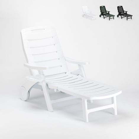 Grand Soleil – Transat pliant en polypropylène Greenpol – Dossier réglable 5 positions – 73 x 146 x 105 cm – Pour piscine et plage (1/6)