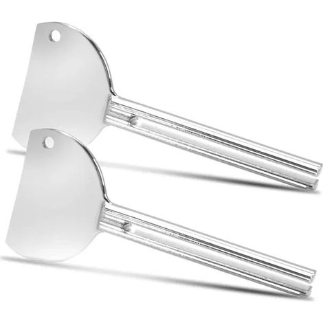Zwei Rohrschellen zum Verpressen von Zahnpastatuben, Farbtuben, Cremetuben, Senftuben und zum Drehen von Tuben. Geeignet für Bad und Küche. Aus Edelstahl und Aluminiumlegierung.