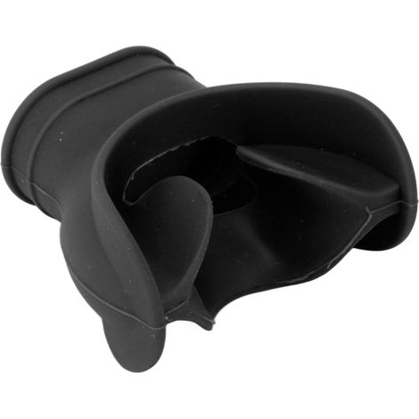 Embout de détendeur plongée noir silicone universel, confortable et durable, pour tuba et régulateur.