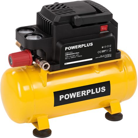 Powerplus POWX17215 - Compresseur sans huile 750W 6L