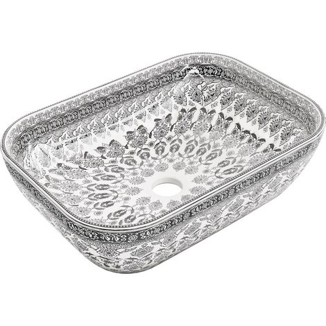 Mexen Rita Aufsatzwaschbecken 45 x 32 cm, weiß/schwarz - 21084586 (1/3)
