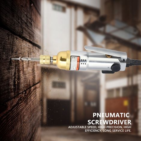 Tournevis pneumatique droit industriel 1/4" réversible 8000-10500 tr/min pour vissage à air comprimé (1/5)