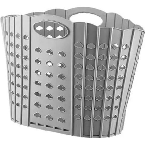 Panier à linge - Noname - Pliable - 35x27x27 cm - Matériau PP - Gris (1/4)