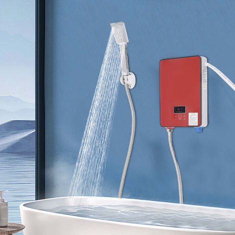 Senderpick – Chauffe-eau électrique instantané 6500W – 220V – Pour salle de bain, baignoire, douche – Acier inoxydable – IPX4 – Température réglable 30-55℃ (1/5)