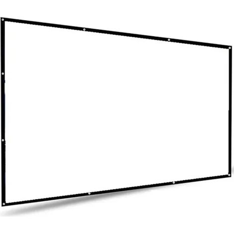 Écran de projection pliable de 100 pouces en polyester infroissable pour home cinéma, salle de classe extérieure et bureau (format 16:9). (1/5)