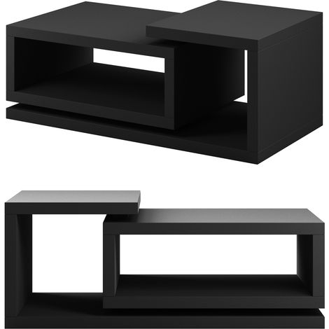 Couchtisch BEXLEY-83 in schwarz matt, B/H/T: ca. 120/40/60 cm (1/4)