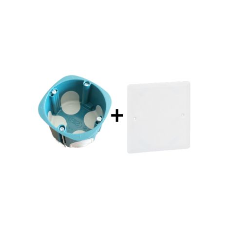 Legrand Batibox - Bou00eete encastru00e9e BBC P40 SIB + Couvercle universel 80 x 80 - P36840+089281