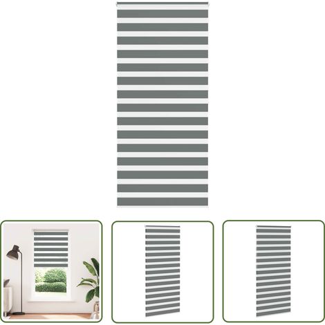 vidaXL Zebrarollo Dunkelgrau 95x200 cm Stoffbreite 90,9 cm Polyester (1/5)