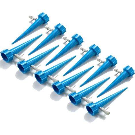 (12 pièces bleues) Kits d'arrosage automatique, arroseurs goutte à goutte, système d'irrigation automatique pour plantes d'intérieur, accessoires de jardin créatifs (1/4)