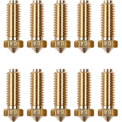 Buse 3D 0,4 mm Haute Température Résistante à l'Usure pour Imprimantes 10 Pièces (1/4)