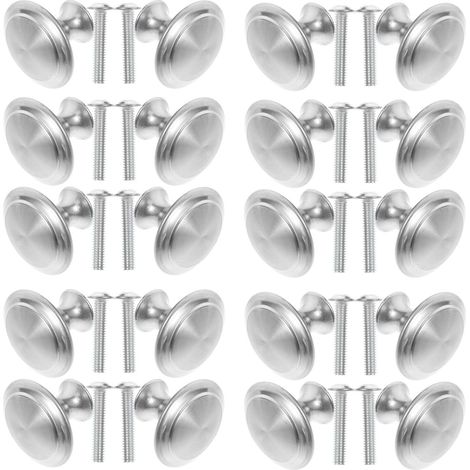 Lot de 35 poignées tiroir rondes en acier inoxydable pour commode (1/5)