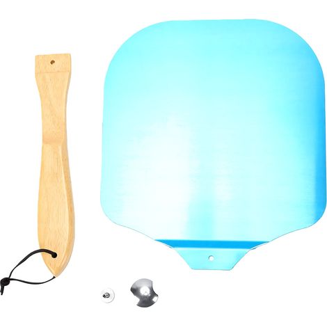 Pelle à Pizza de 12 pouces avec manche en bois amovible, pelle de transfert en alliage d'aluminium, outil de cuisson ergonomique pour Pizzas, gâteaux, pain (1/5)