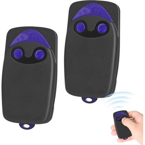 Aiperq – Lot de 2 télécommandes pour portail automatisé – Fréquence 433,92 MHz – 2 boutons – Compatible FLOXIR FLOXR OXI – Système rolling code - 92MHz (1/4)