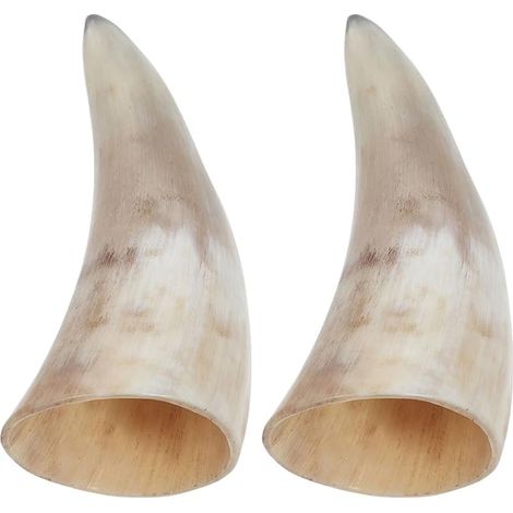 Ox Horn Drinking Cups Viking Cups Wine Beer Coffee Table Art Pieces 5.31X2.56X1.97 in (1/5)