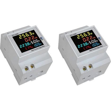 3X Moniteur Ca Rail Din 6IN1 40-300V 100A Tension Courant Facteur de Puissance KWH Actif Compteur de Fréquence D'énergie électrique VOLT AMP (1/5)