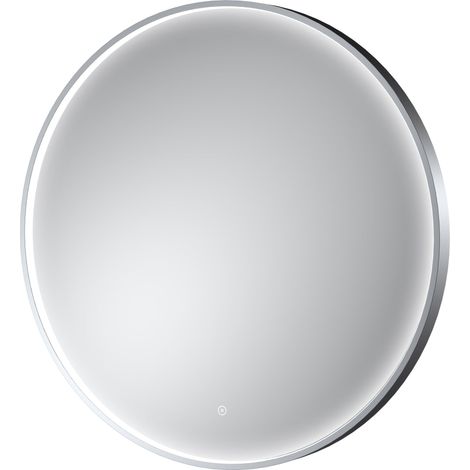 Hudson Reed Mensa Chrome Inset Framed LED Touch Sensor Bathroom Mirror 800mm H x 800mm W