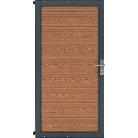 Composite Pedestrian Gate Brown 90cm x 180cm WPC Plastic