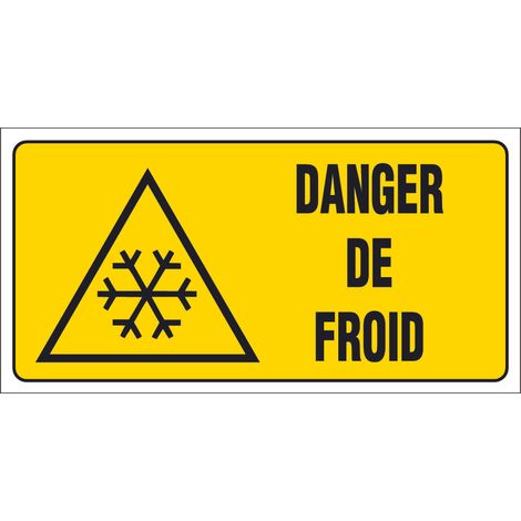 Panneau Danger de froid - Rigide 960x480mm - 4000497