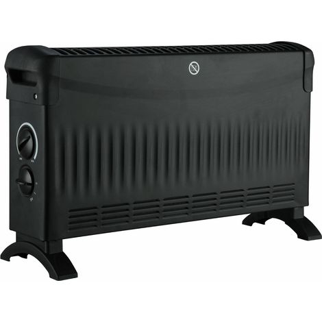 CONVETTORE VOLTENO BASIC 2000W CON VENTILATORE 750W/1250W/2000W NERO