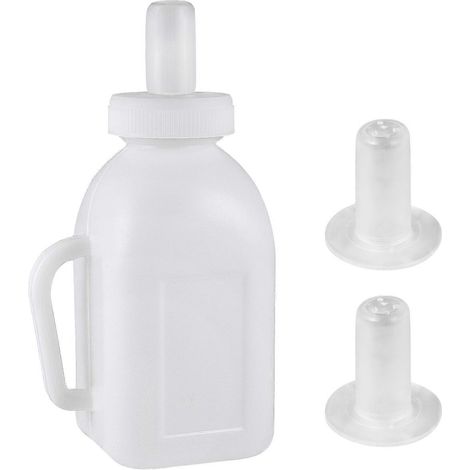 Kit d'alimentation au biberon pour agneaux blancs, 3 pièces, adapté aux élevages. (1/5)