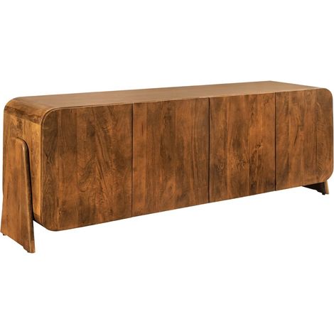Buffet 175 cm 4 Türen Massivholz braun – Kollektion NATURA