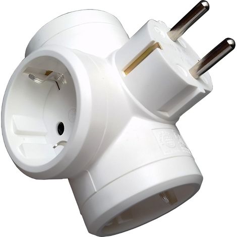 Lot de 2 Multi adaptateur mâle Legrand 3 x Mâle Multiprise 3 prises (1/4)