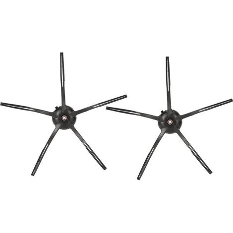 Set of 2 brushes lateral of replacement for robot vacuum XIAOMI Roborock S6 S5 E35 E2 (black) (1/5)
