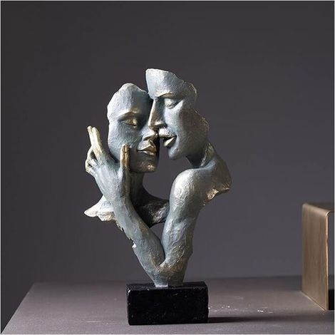 1pc Statue d'un couple en résine Romantique,Statue décoration Maison Figure Abstraite Moderne et Simple,Statues décoratives Sculpture Deco Moderne(199.531.5cm) (1/4)