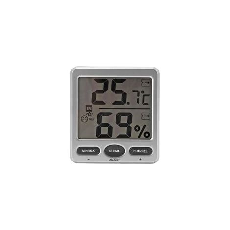 Termómetro higrómetro digital preciso con pantalla grande para uso en interiores y exteriores, visualización de temperatura y humedad en el hogar y la oficina. (1/5)