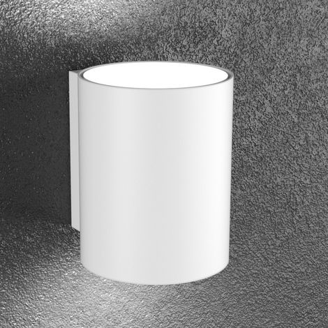 Applique moderno top light shape 1143 ap gx53 led metallo lampada parete, finitura metallo bianco