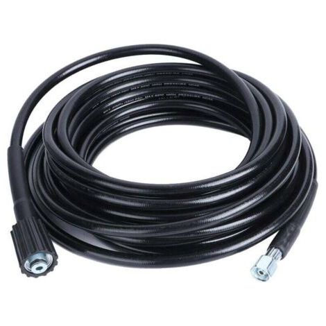Tuyau flexible pour nettoyeur haute pression 10m – Filetage M14xM22 – PVC et acier inoxydable – Pression max 40 MPa pour nettoyage professionnel