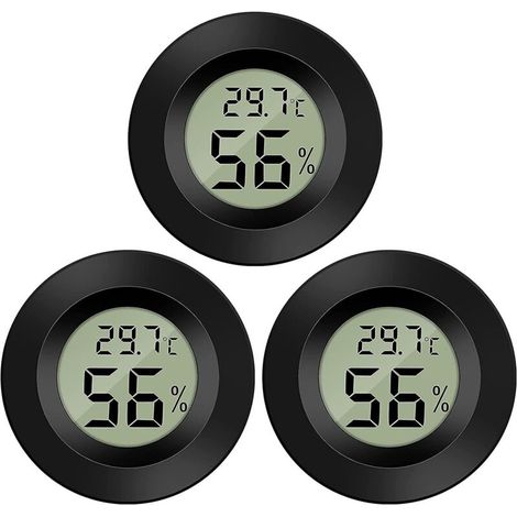 Mini-Digital-LCD-Thermometer-Hygrometer Temperatur- und Feuchtigkeitsanzeige -50-70℃ 10%-99% RH Tragbares Thermometer-Thermo-Hygrometer-Indikator für Büro, Küche, Luftbefeuchter, Inkubatoren, Reptilie