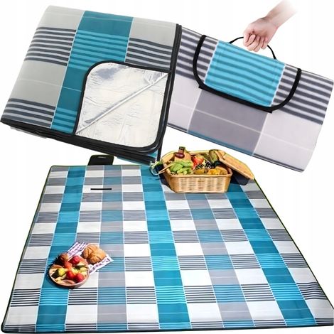 Picknickdecke/Strandmatte für den Außenbereich mit Isolierung, faltbar, wasserdicht, 200 cm