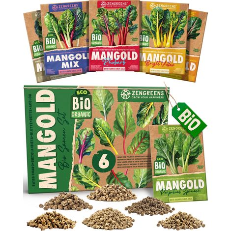 Bio Mangoldsamen Set 6 Sorten samenfestes Saatgut ZenGreens (1/5)