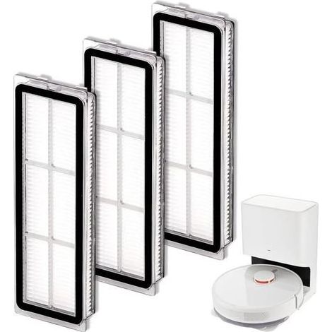 3 Pcs Filtre Hepa Compatibles Avec Dreametech L10s Ultra, L10s Pro, L10 Ultra, S10, S10 Pro, S10 Plus,Z10 Pro, B101cn, 1c, W10, X10+, L10 + Plus, Z10 Pro, D10 Plus,Filtre The Lavable Et Réutilisable (1/5)
