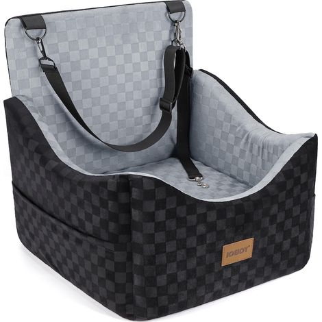 Siège Auto Surélevé pour Chien et Chat Panier de Transport Amovible et Confortable pour Voiture Universel Antidérapant avec Laisse de Sécurité (1/5)