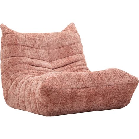 Chauffeuse Tissu Bouclette "Mask" 103cm Rose (1/5)