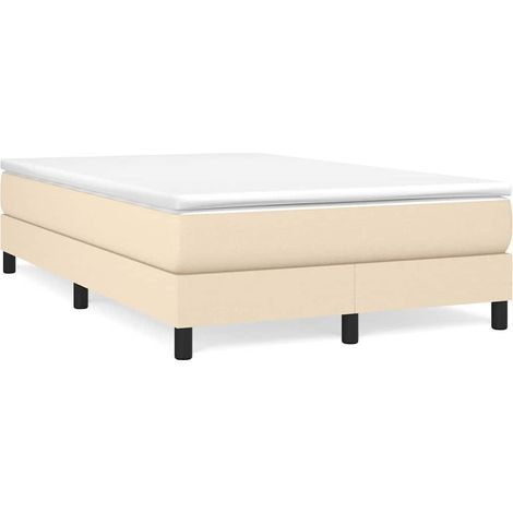 Maison Exclusive - Struttura Letto a Rete a Molle Crema 120x200 cm Tessuto (1/5)
