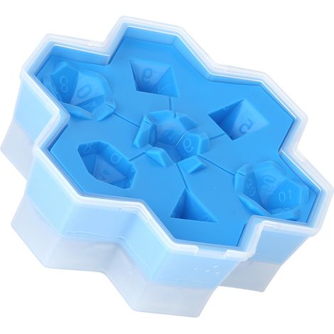 Lot de 7 moules à glaçons en silicone formes variées, bacs à glaçons flexibles avec couvercle amovible facile à démouler, plateau à dés pour cocktails, rangement empilable au congélateur. (1/5)