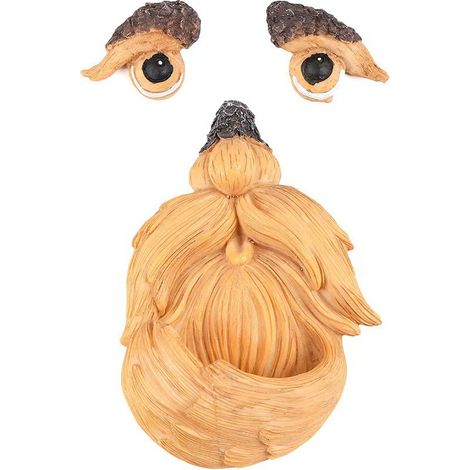 Visages d'arbre, Ornements Jardin Décoration extérieure Mangeoire à Oiseaux Sauvages, Sculpture Visages d'arbre, Décorations fantaisistes Amusantes en Plein air, Ornements Sag (1/3)