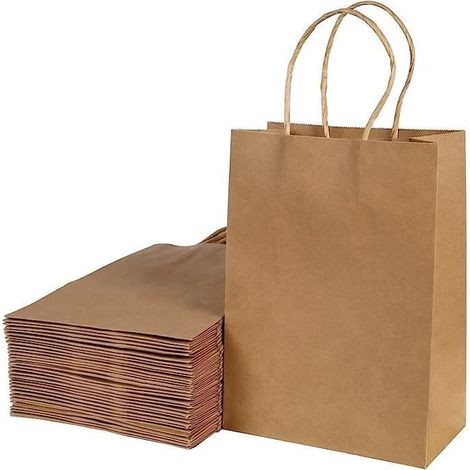 (couleur naturelle)Sacs-cadeaux - Non spécifié - 30pcs - Papier kraft - 21 x 15 x 8 cm - Écologique (1/4)