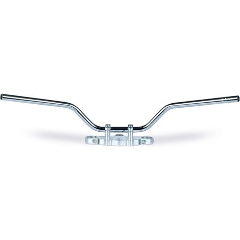 Manillar de motocicleta TRW ZF Classic de acero cromado de alto brillo de 22 mm
