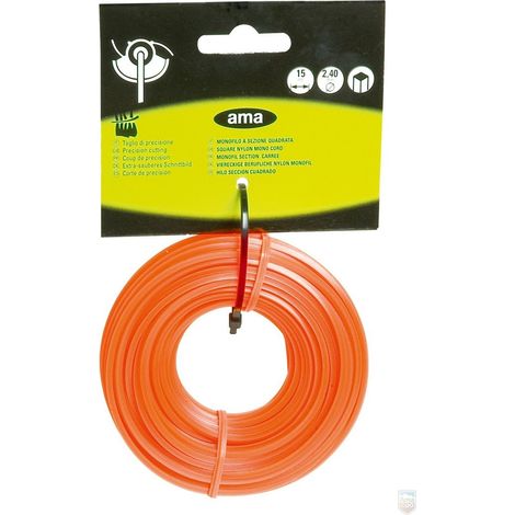 Filo per decespugliatore quadrato 2,4mm Ama P06122 15 mt