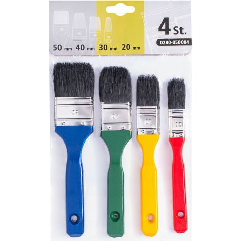 Ensemble de 4 pinceaux plats