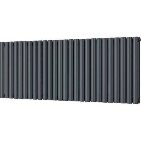 Omeara - Anthracite Horizontal Radiator H600mm x W1508mm Double Panel