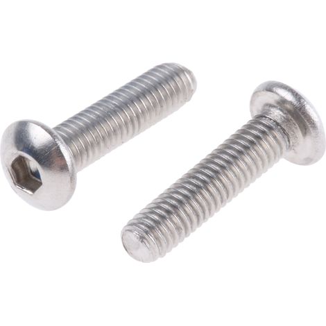 Vis à six pans creux, M3 x 12mm, tête Vis bombée à tête creuse hexagonale, en Acier Inoxydable ( Prix pour Boîte de 50 )
