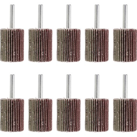 Lot de 10 disques de ponçage à lamelles, tige de 6 mm, 30 x 40 x 6 mm (1/5)