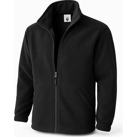 Extra dicke Unisex Fleecejacke 300 g/m² Antipilling Schwarz M (1/2)
