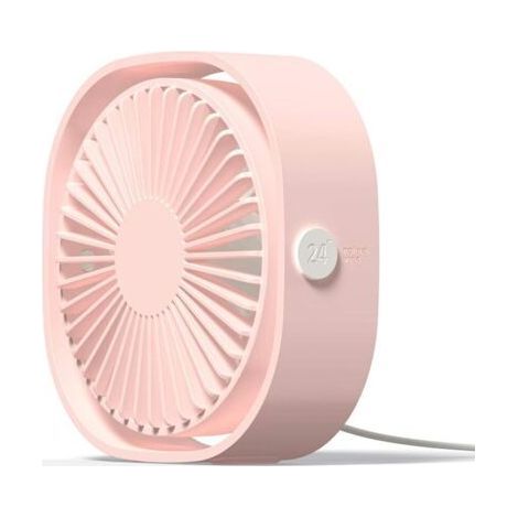 Ventilateur USB Mini Ventilateur Portable de Table Ventilateur Bureau Silencieux 3 Vitesses Réglable - Rose-
